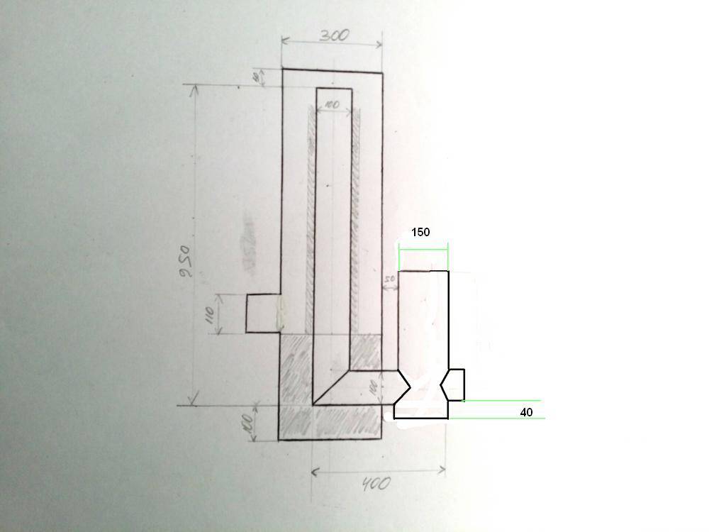 Печь из профильной трубы 100 на 100 чертеж