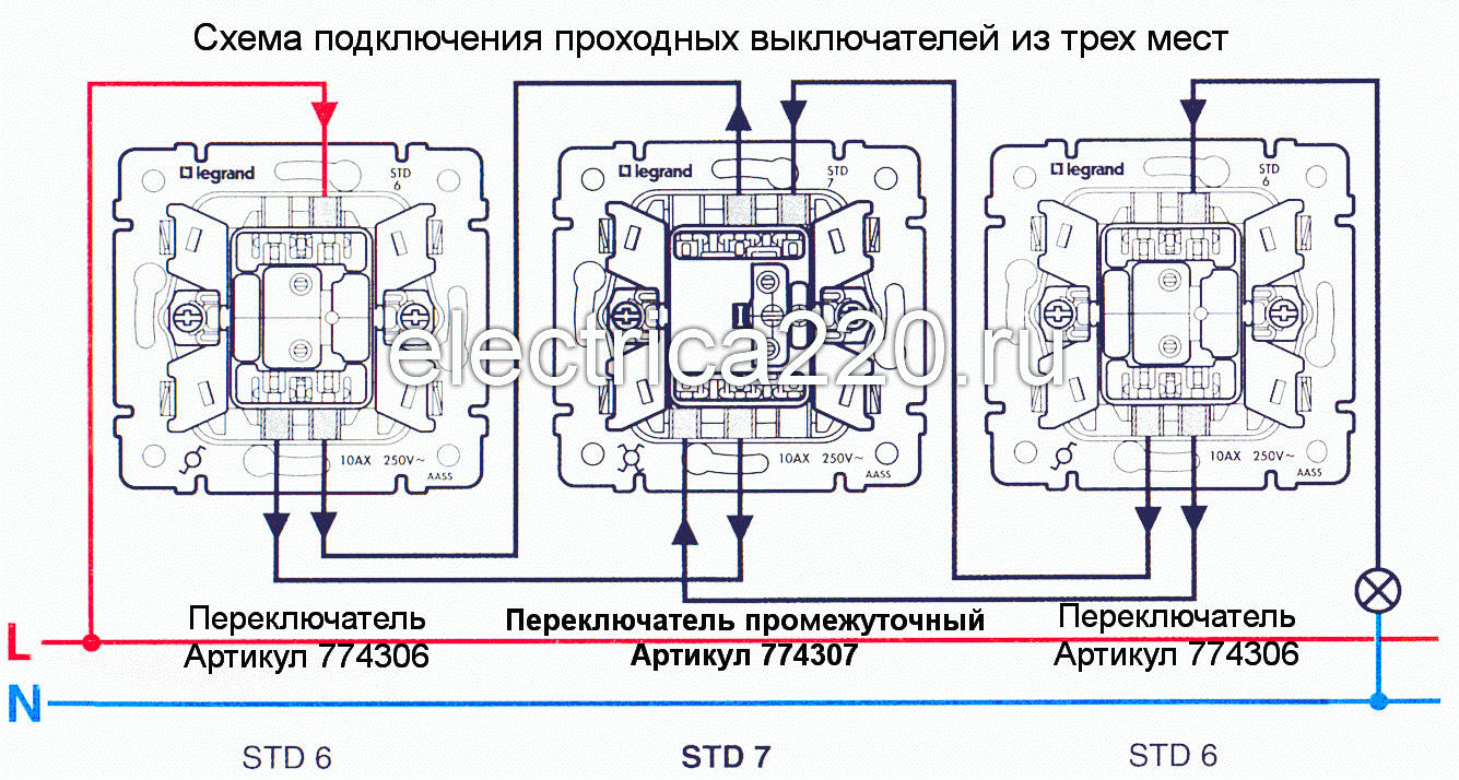 Туннельный выключатель схема