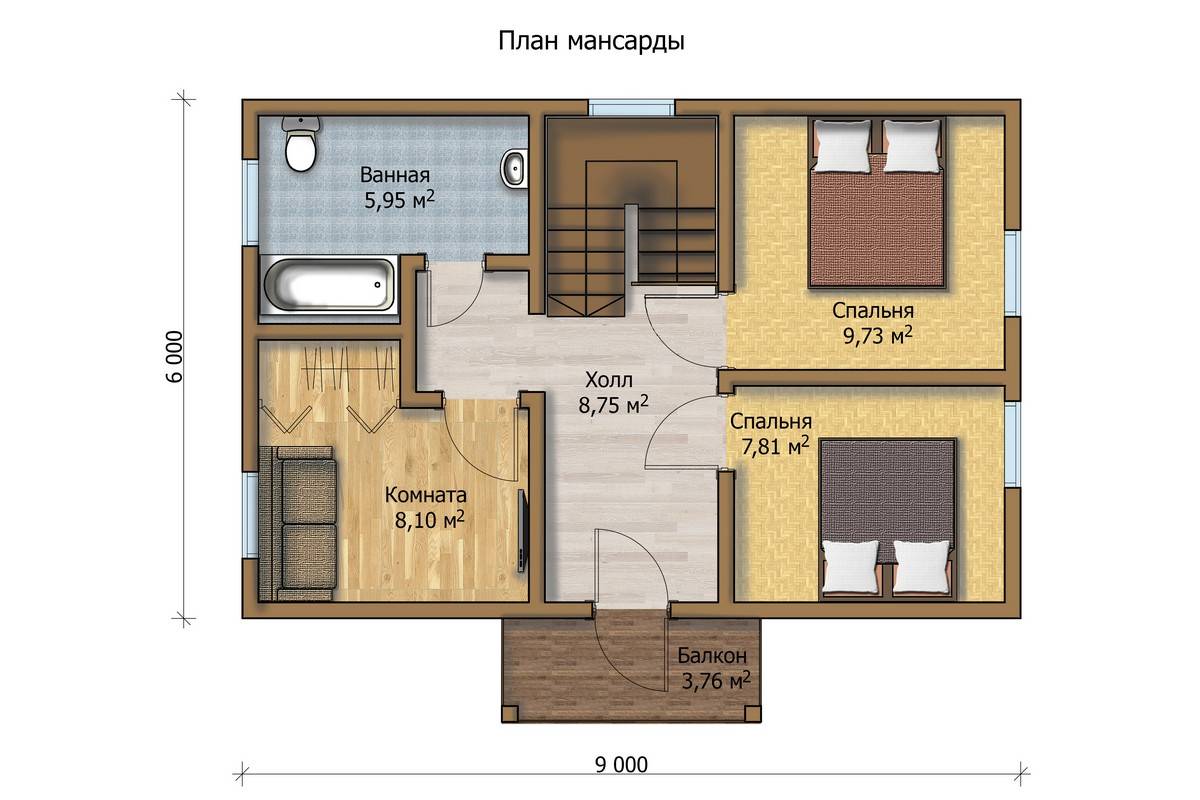 Проект дома 6 9 два этажа