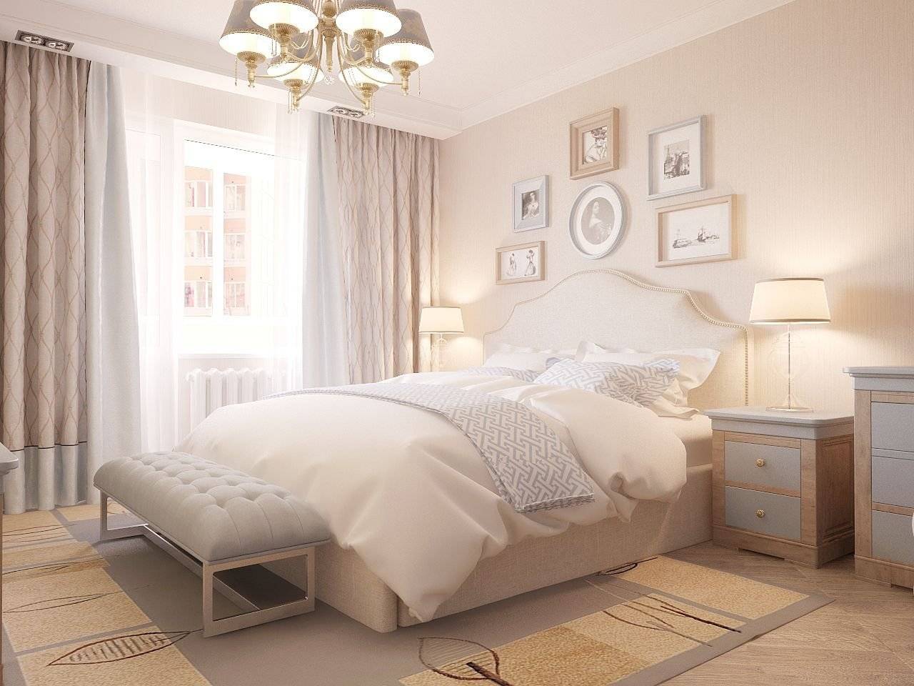 Оформление спальни в пастельных тонах – подбор обоев, деталей