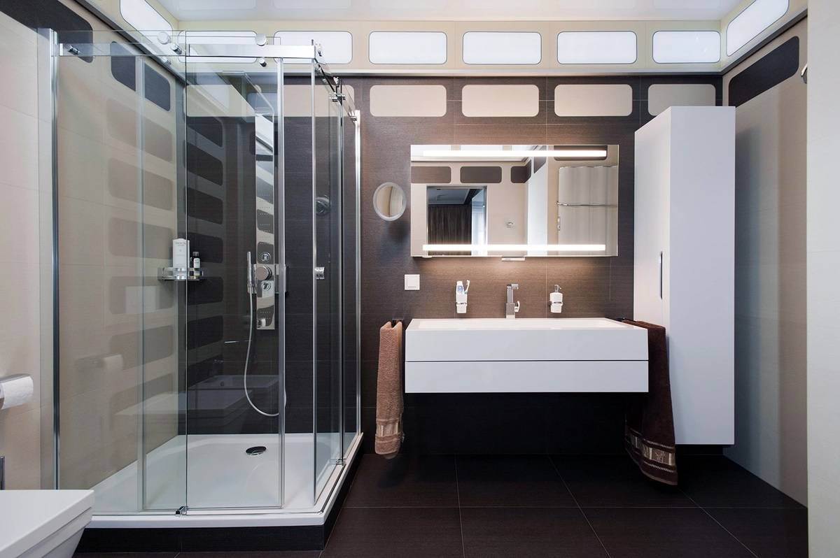 Проекты ванной комнаты с душевой кабиной