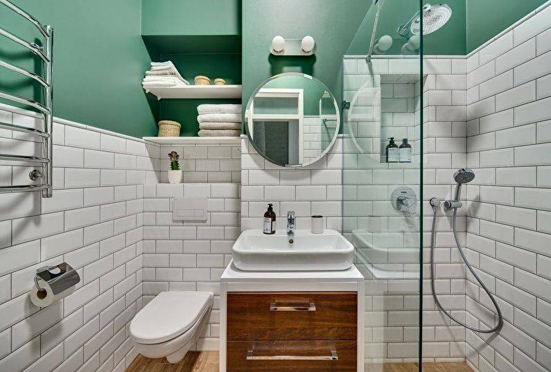 Дизайн маленькой ванной комнаты 2022: яркие современные идеи - 50 фото