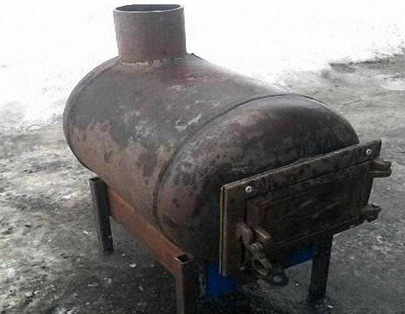 Самодельная печь из газового баллона