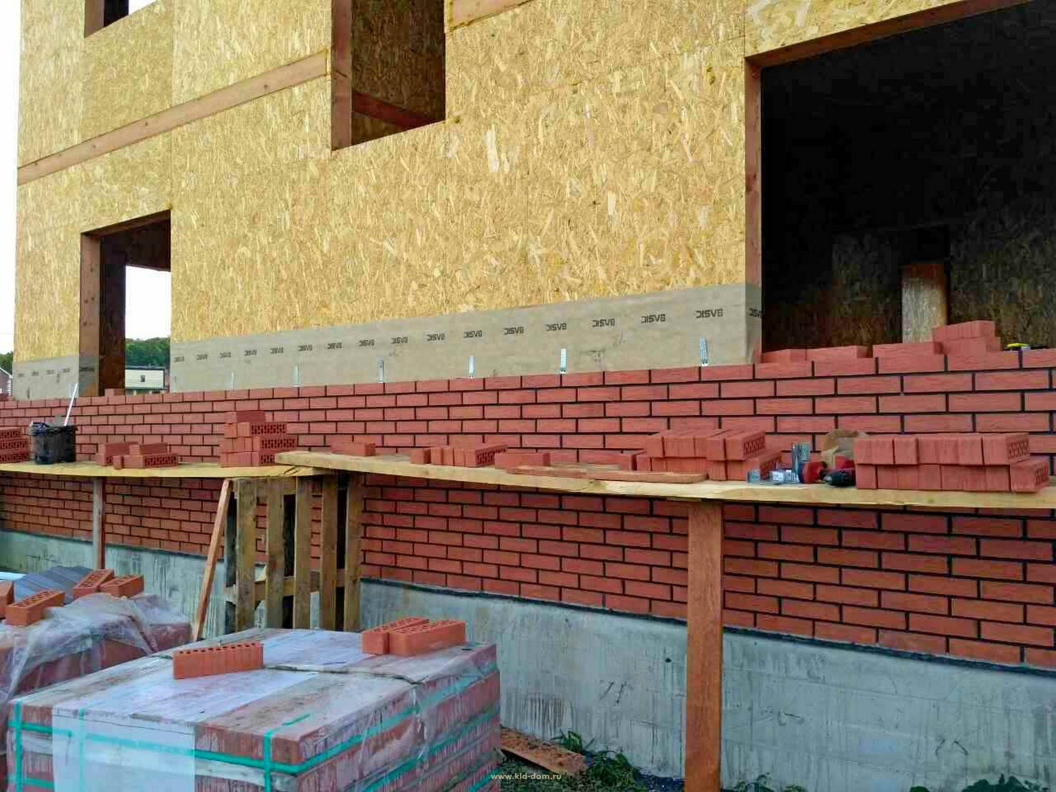 Можно ли обложить кирпичом дом из сип панелей? - строим сами