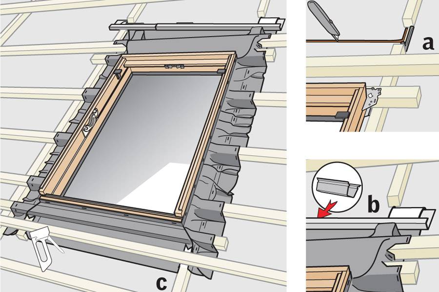 Как правильно установить мансардное окно на металлочерепице