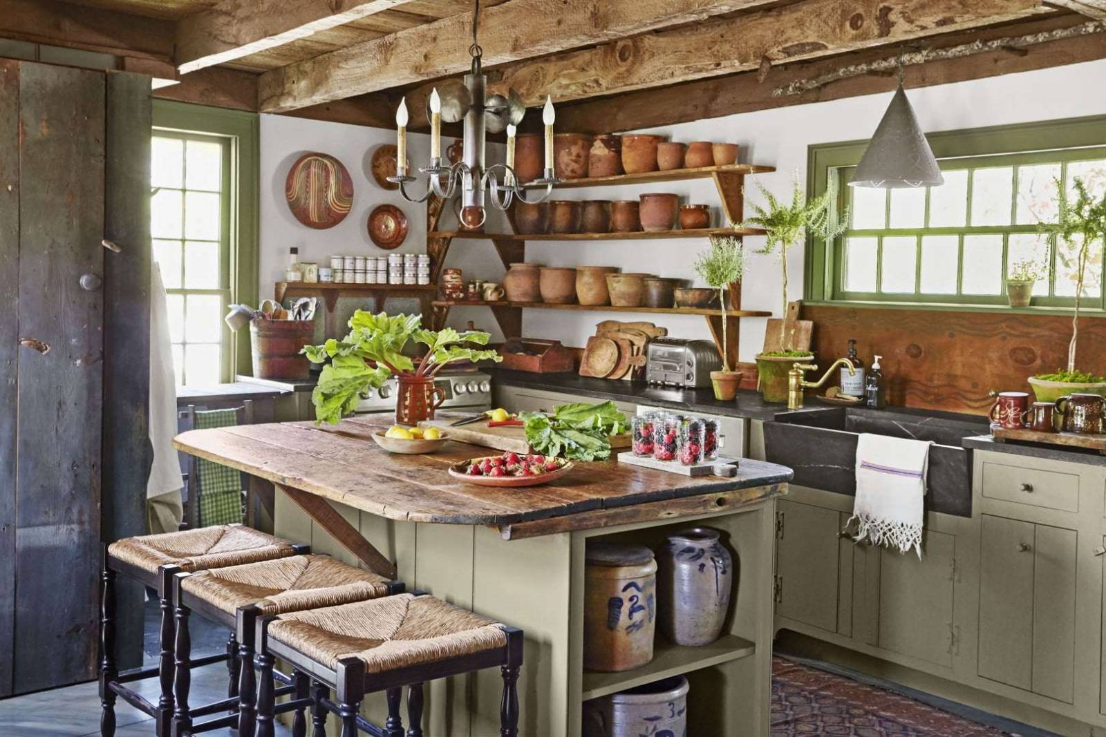Как сделать кухню в деревенском стиле своими руками: дизайн в доме и квартире - Обзор