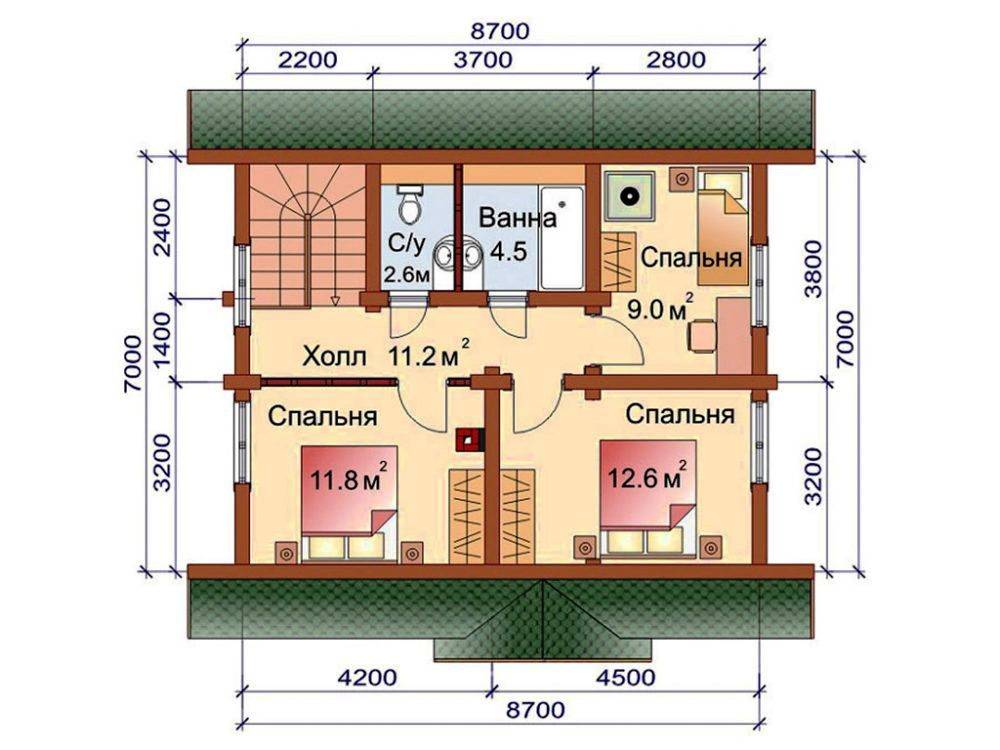 Проекты с сауной в доме, расположенной на первом этаже (фото примеры и цены)