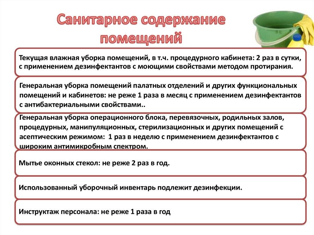 План проведения дезинфекции