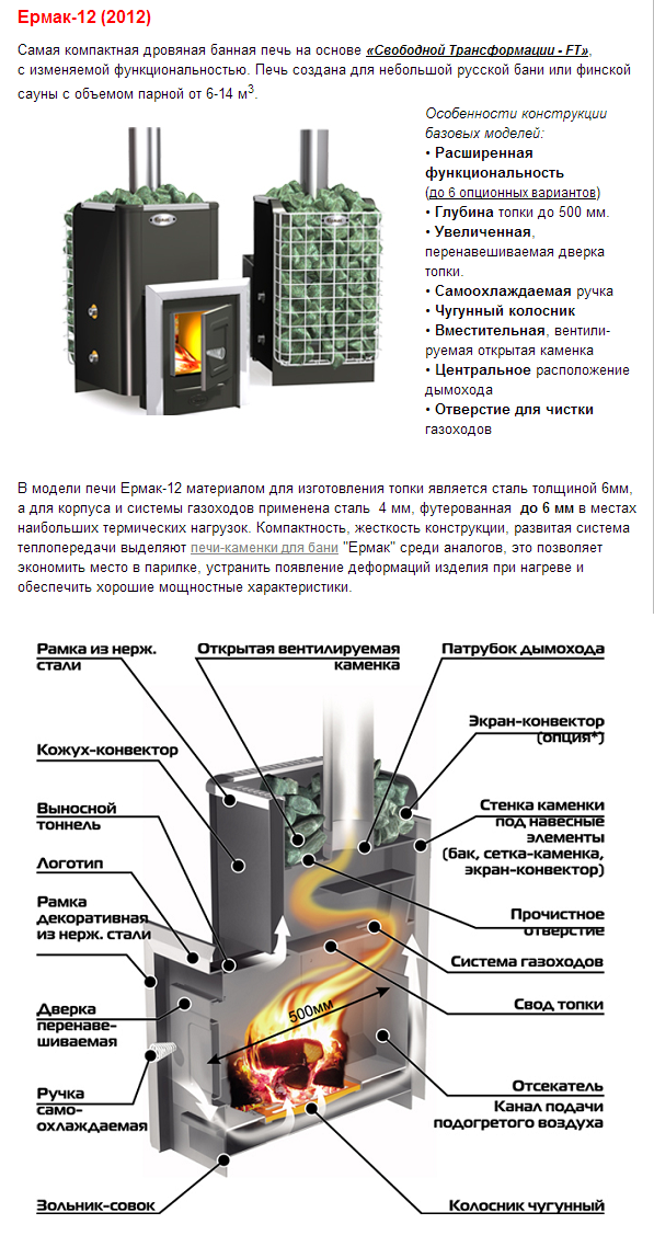 Печь для бани на газу