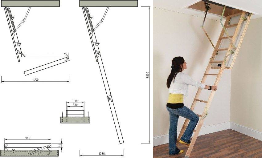 Как сделать чердачную лестницу своими руками в доме: Чертежи - Обзор