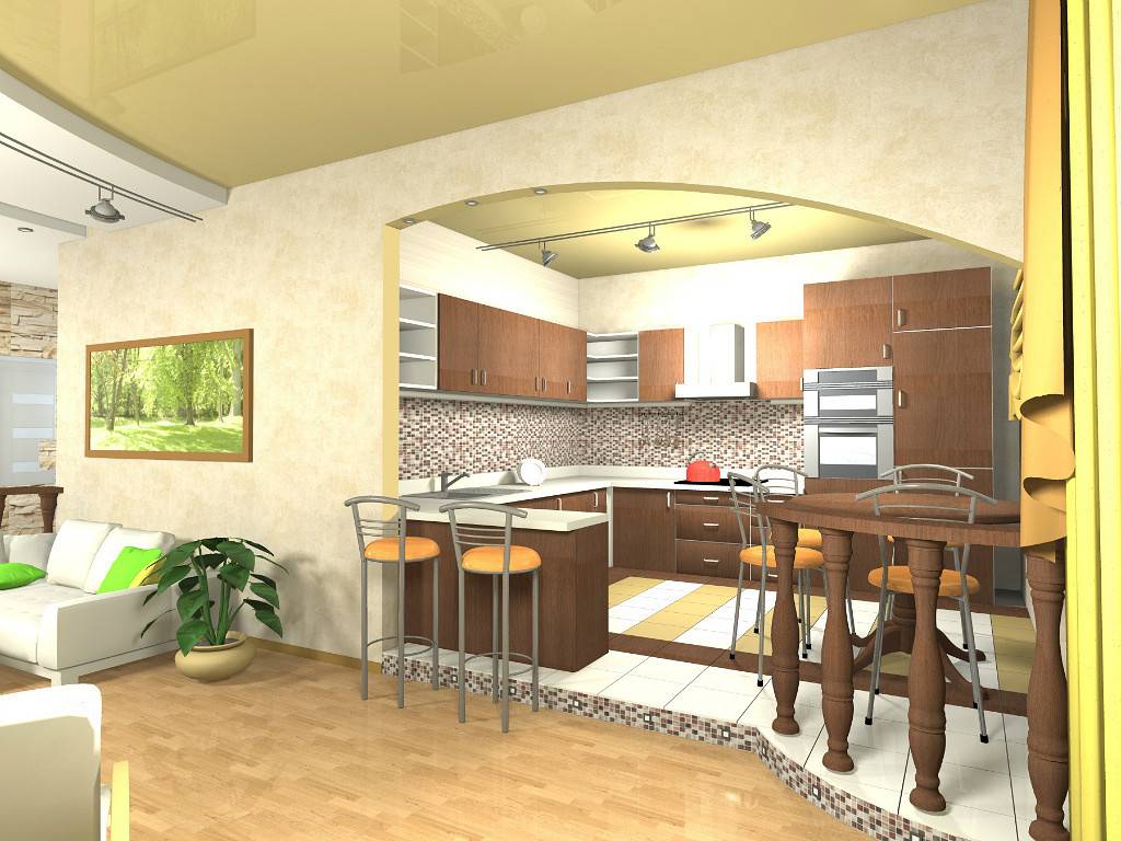 Барная стойка в студии: дизайн и кухонный гарнитур для квартиры с барной стойкой