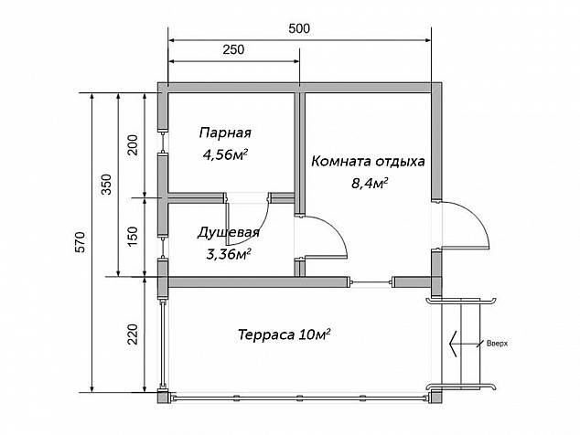 Проекты бани с террасой, барбекю и комнатой отдыха (6х4, 6x6): строим из бруса и кирпича + фото