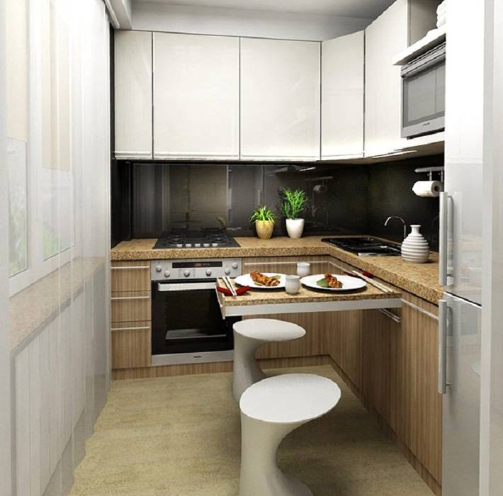 Дизайн кухни 5 5 кв м или как обеспечить маленькое помещение большими возможностями