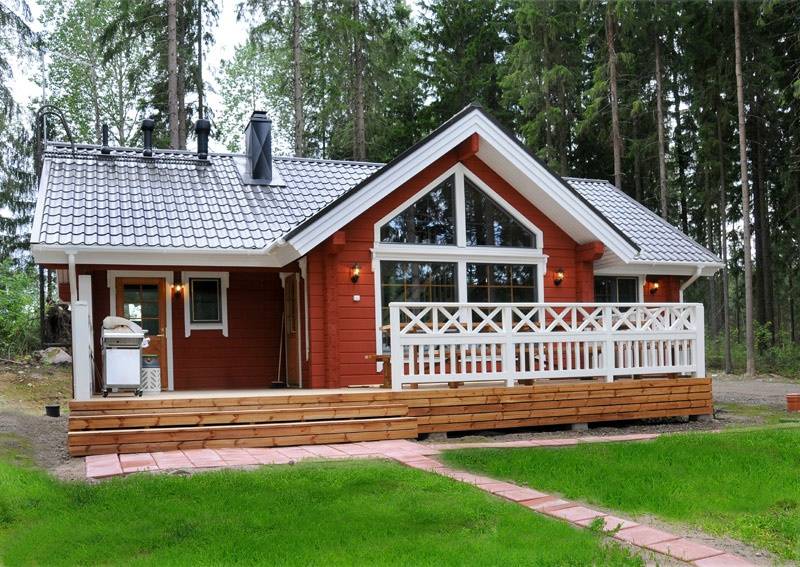 Проекты финских домов и одноэтажных коттеджей из бруса