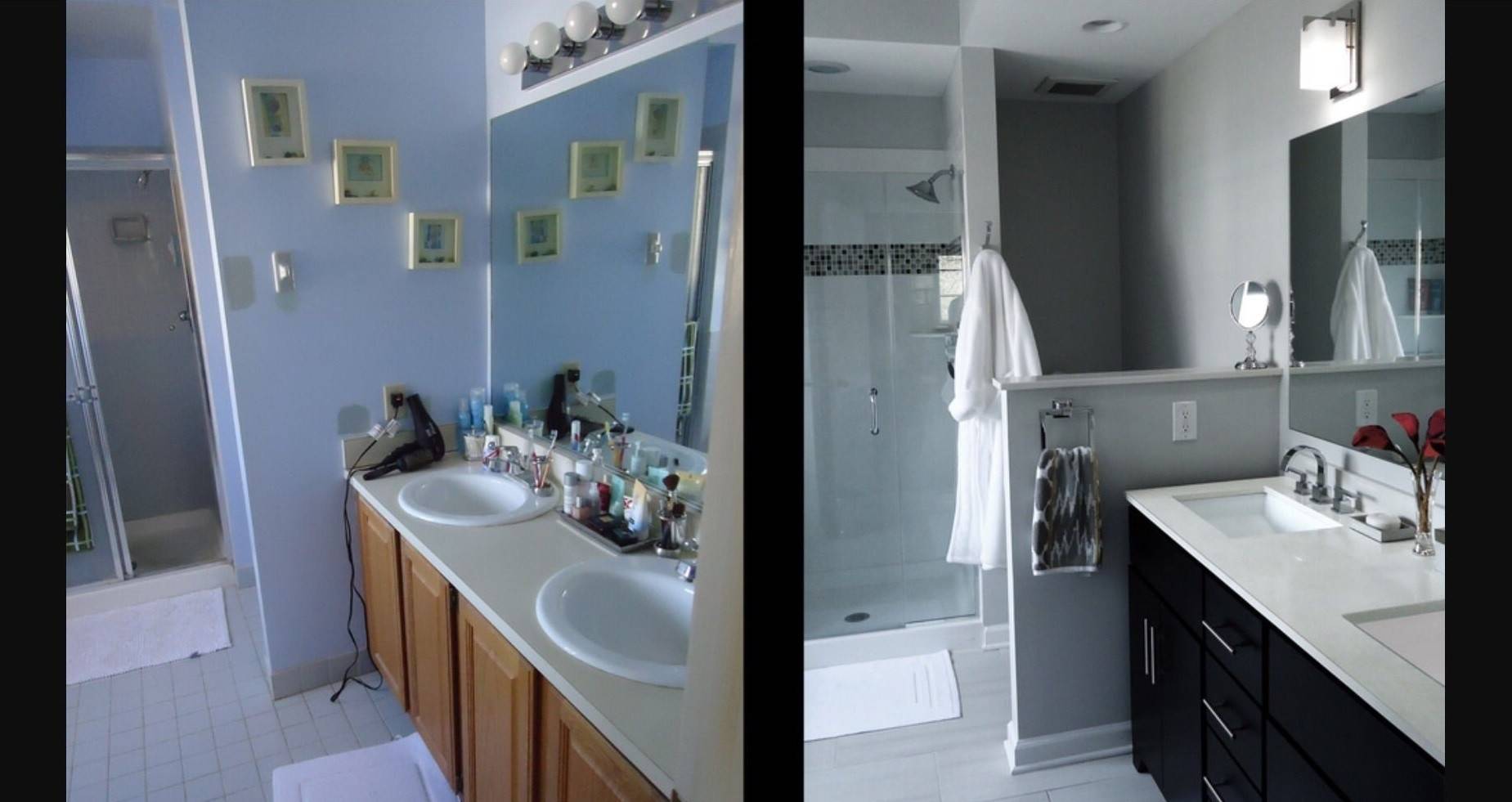 Муж потратил больше месяца, чтобы сделать обалденный ремонт в ванной! фото до и после