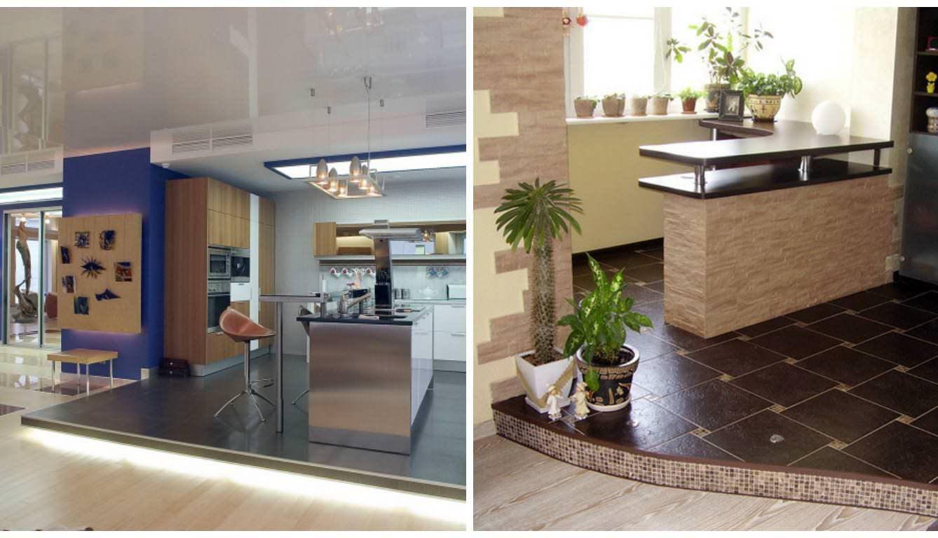 Зонирование кухни и гостиной: 65 красивых идей, дизайн интерьера (фото)