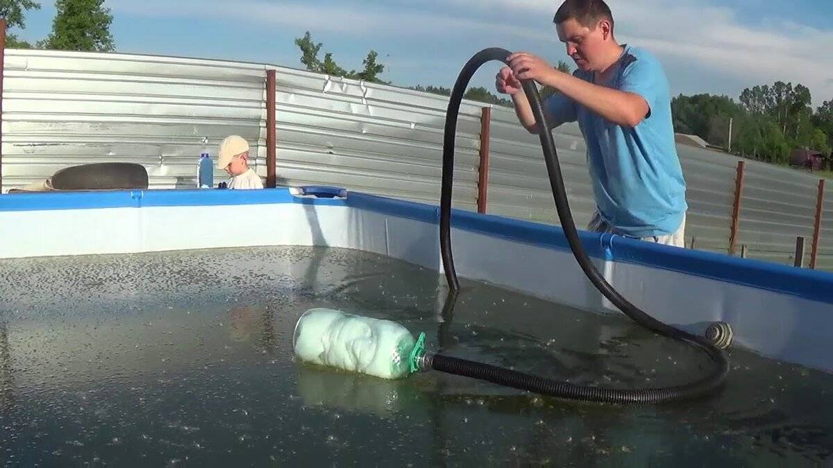 Очистка бассейна своими руками: как правильно удалять и обеззараживать бассейн (видео-инструкция + 120 фото)