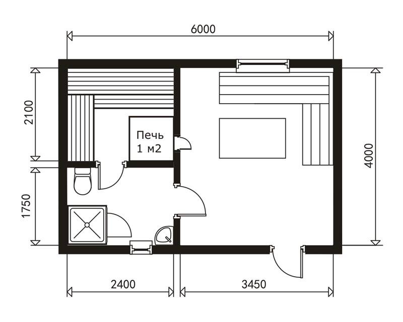 Планировка бани – правила проектирования + примеры одно и двухэтажных вариантов