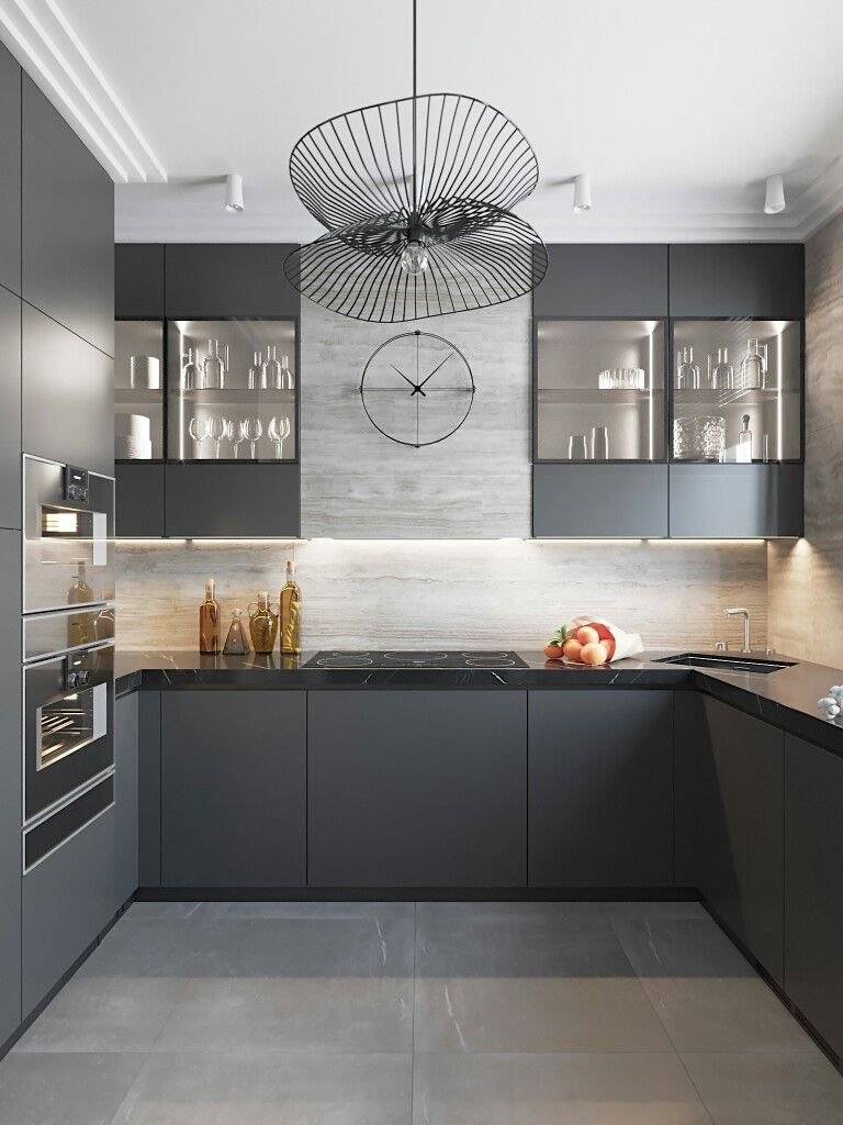 Серый цвет в интерьере кухни: сочетания оттенков и особенности оформления