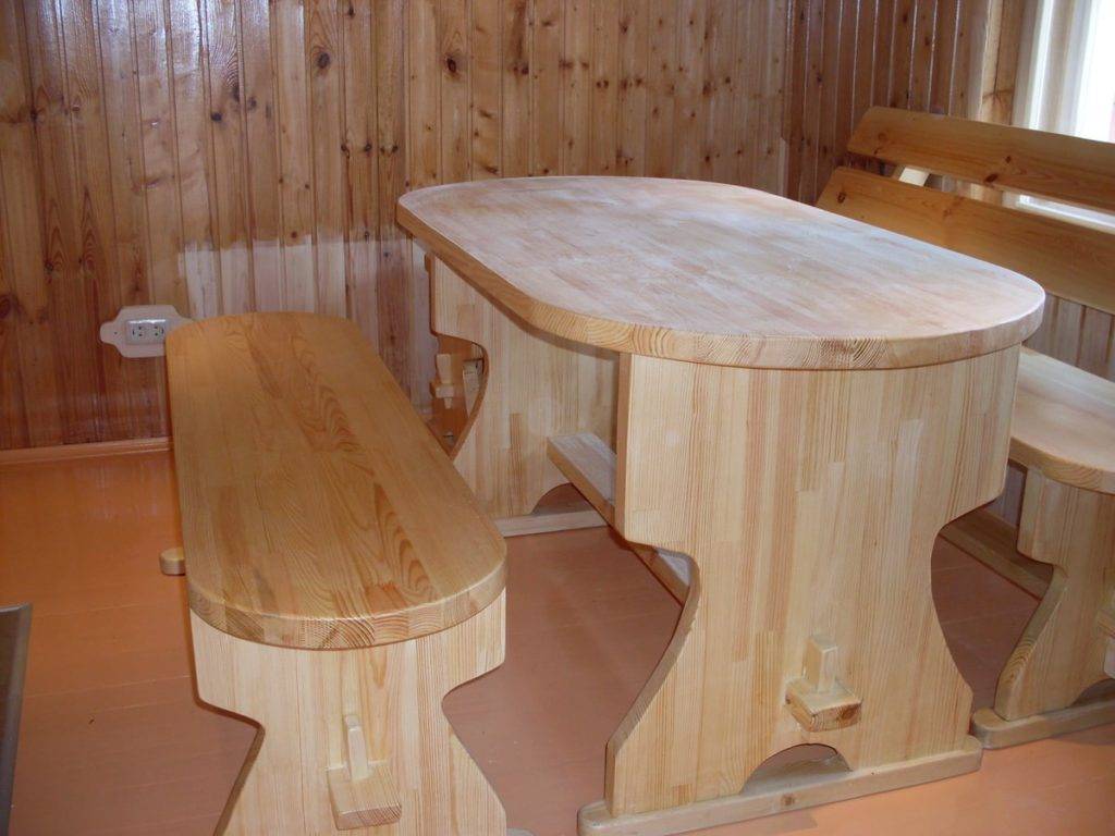 Деревянная мебель для бани (45 фото): столы и скамейки для сауны из дерева, лавки и лавочки из массива осины и липы