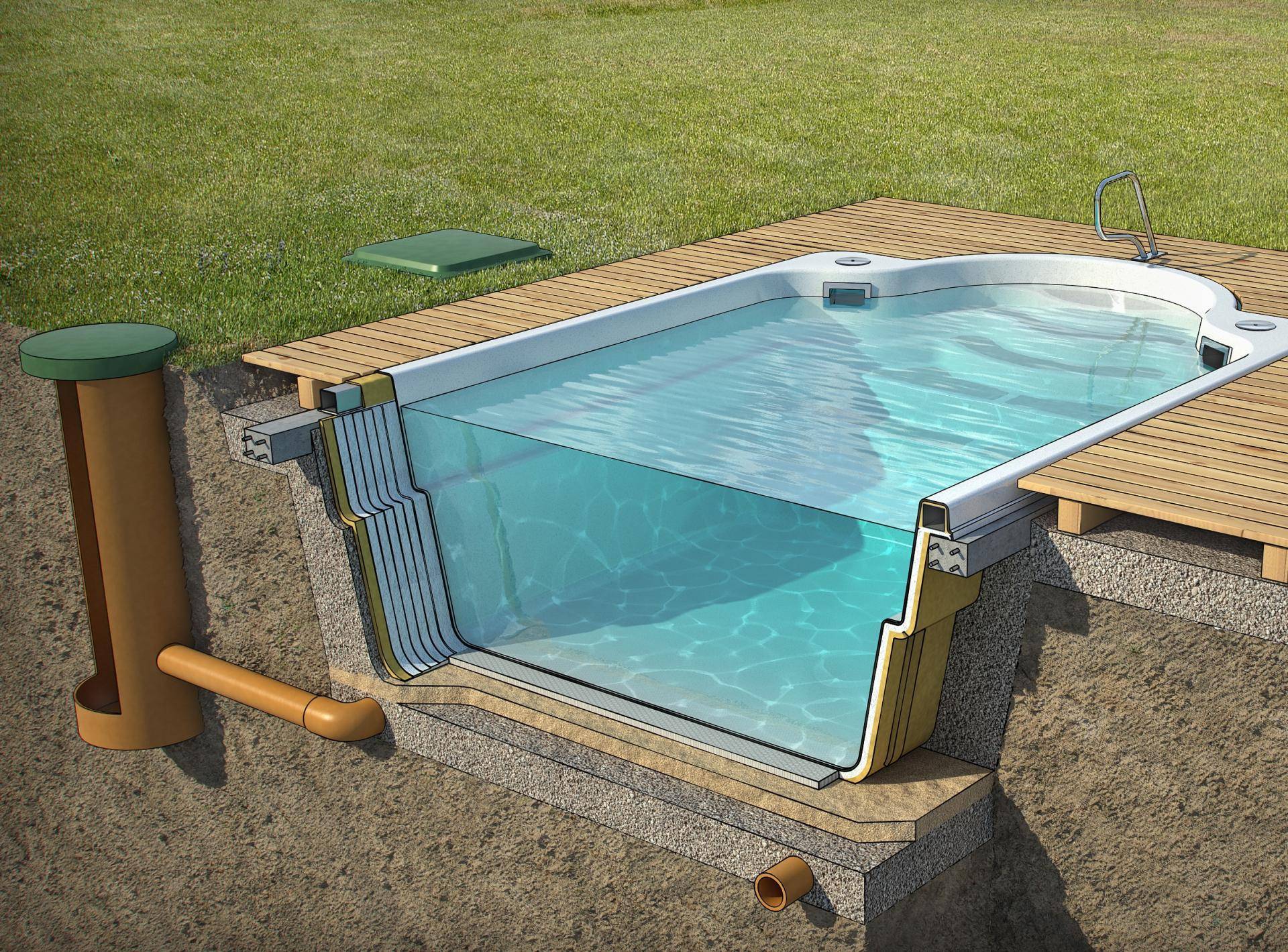 Как построить бассейн на даче своими руками из подручных материалов?