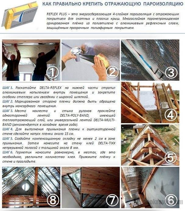 Пароизоляция на потолок: виды, особенности, инструкция