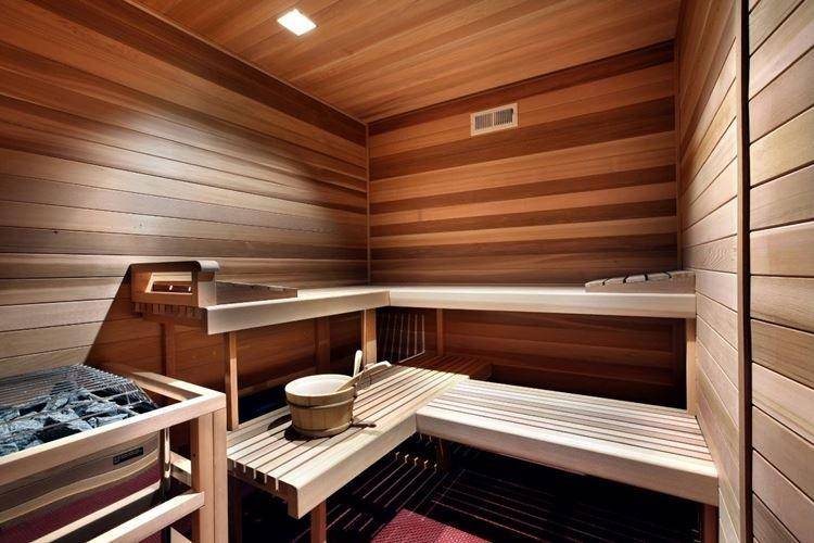 Внутренняя отделка бани: фото парилки и моечной