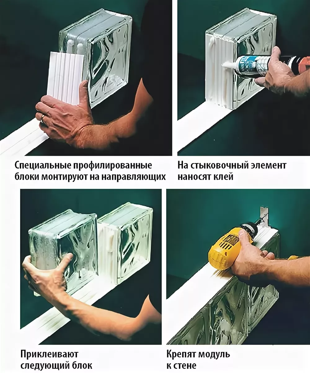 Укладка стеклоблоков своими руками: подробная инструкция