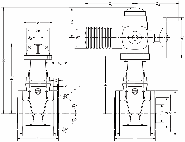 Схемы электрических исполнительных механизмов с электродвигателем