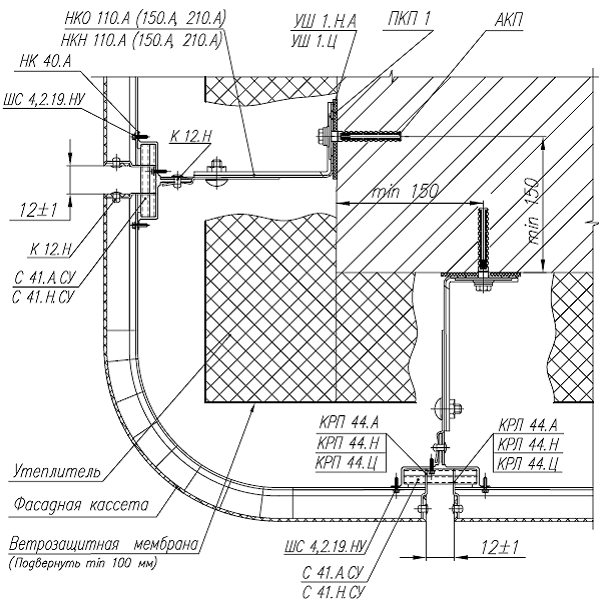 Монтаж вентилируемых фасадов: металлические конструкции и крепежные элементы