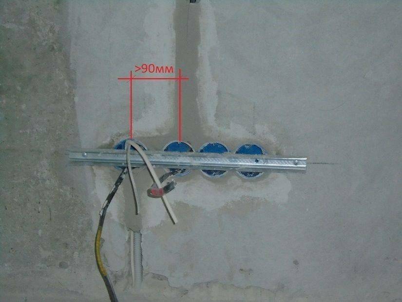 Установка подрозетников в бетонные стены и тонкие перегородки из гипсокартона - bimstroy