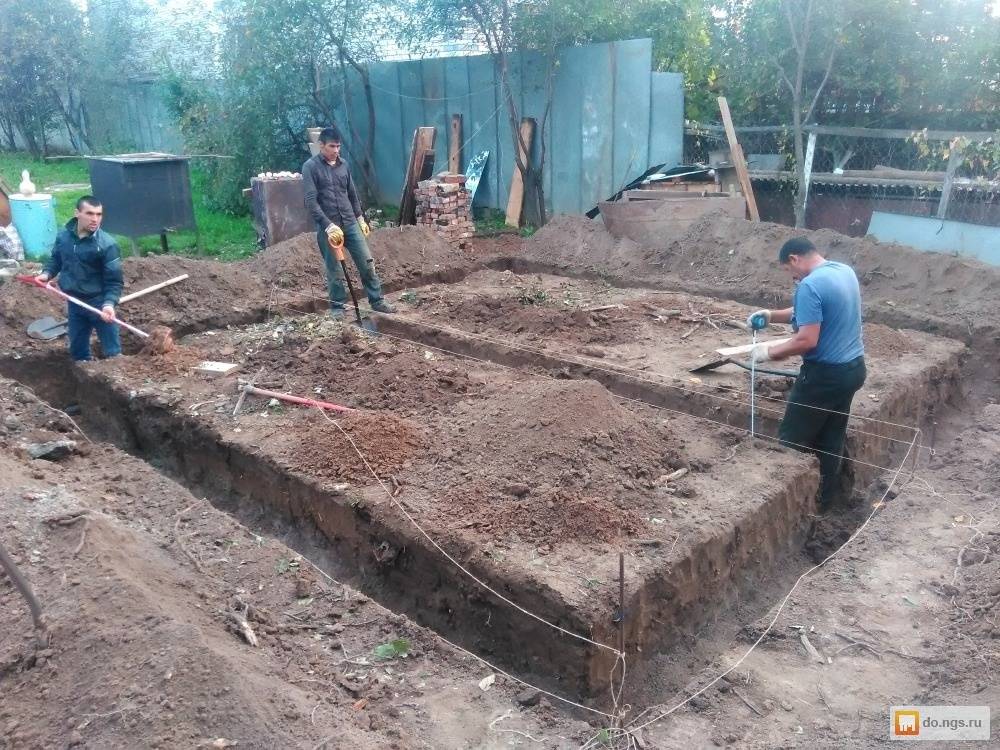 Как правильно выкопать фундамент под дом своими руками